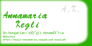 annamaria kegli business card